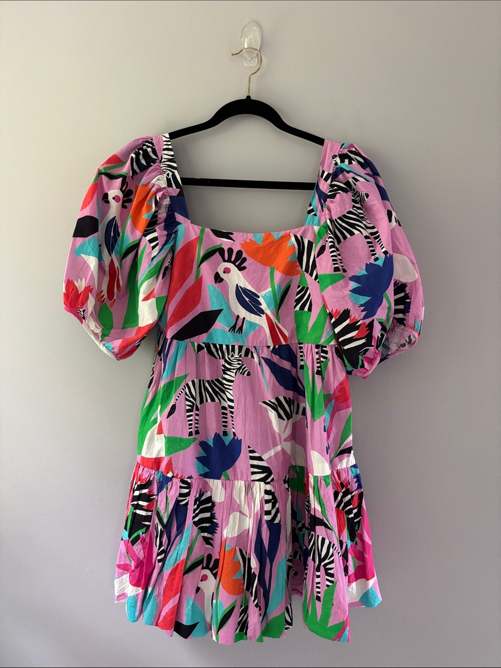 Oliphant Pink Multicolor Printed Mini Dress
